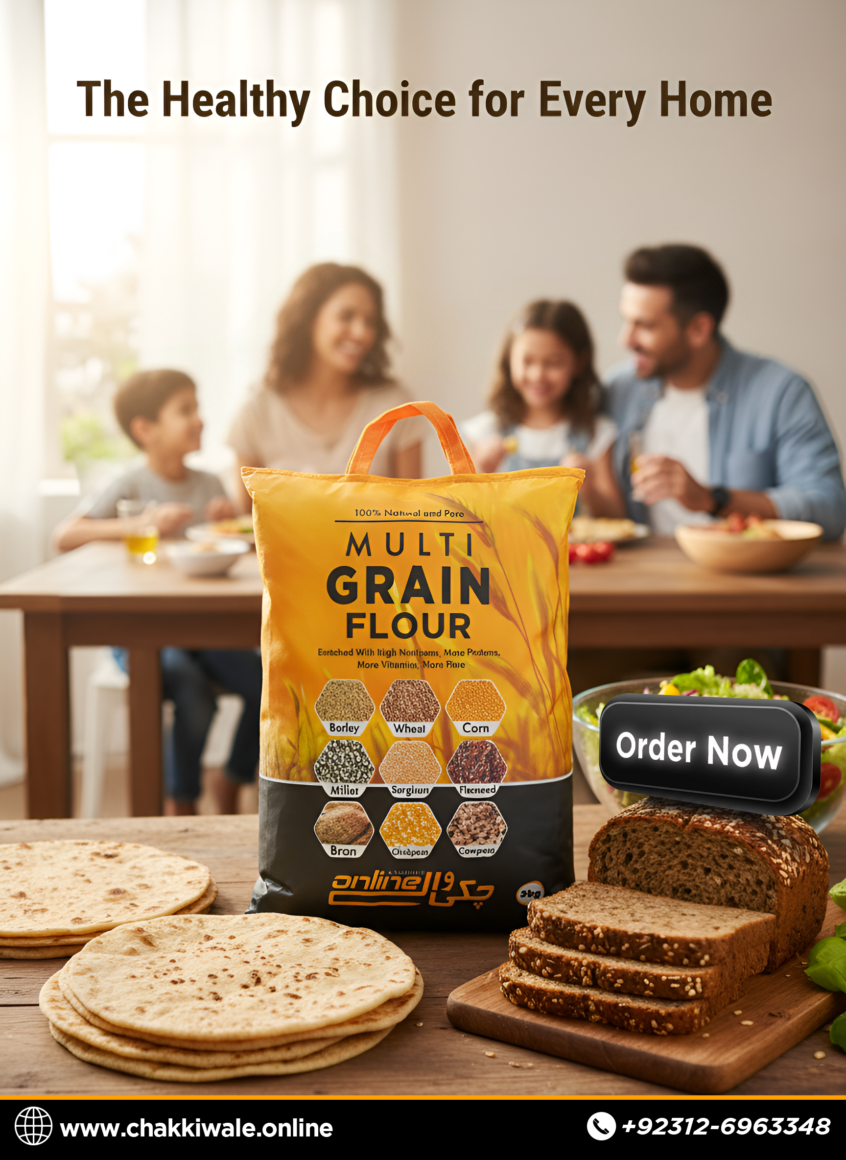 Chakkiwale Online Multigrain Flour - 8kg